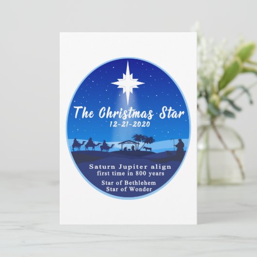 De kerstster feestdagenkaart (Staand voorkant)