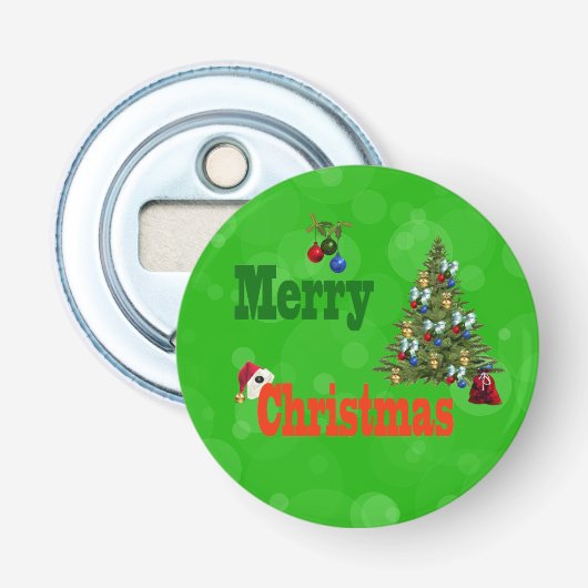 de kerststijl van de gekweekte Bowls, Button Flesopener (Voorkant)