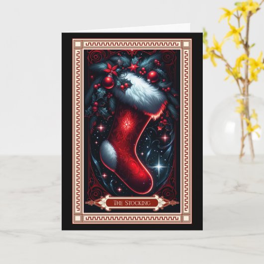 De kerststoktarot Kaart (Gele Bloem)