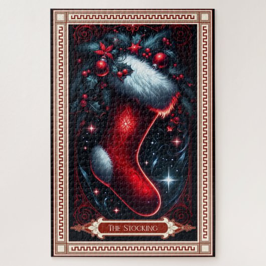 De kerststoktarot Kaart Legpuzzel (Verticaal)