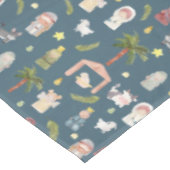 De kerstvakantie-marinetaledafel tafelkleed (Gekanteld)