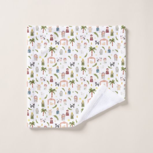 De kerstvakantie van de Natinity Bad Handdoek (Wasdoekje)