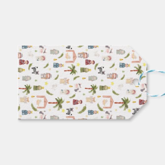 De kerstvakantie van de Natinity Cadeaulabel (Voorkant (Horizontaal))