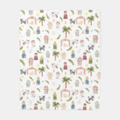 De kerstvakantie van de Natinity Fleece Deken (Voorkant)