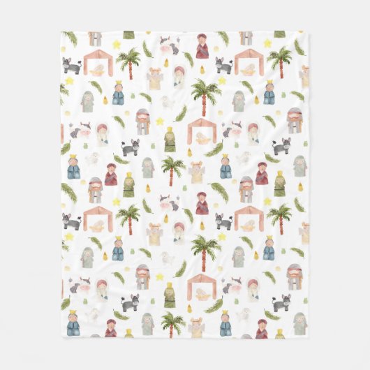 De kerstvakantie van de Natinity Fleece Deken (Voorkant)