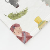 De kerstvakantie van de Natinity Fleece Deken (Hoek)