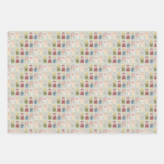 De kerstvakantie van de Natinity Inpakpapier Vel (Voorkant 2)