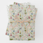 De kerstvakantie van de Natinity Inpakpapier Vel (In situ)