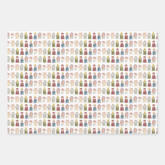 De kerstvakantie van de Natinity Inpakpapier Vel (Voorkant 2)