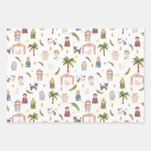 De kerstvakantie van de Natinity Inpakpapier Vel (Voorkant)