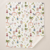 De kerstvakantie van de Natinity Sherpa Deken (Voorkant)