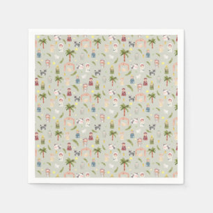 De kerstvakantie van de nativiteit Napkins Servet