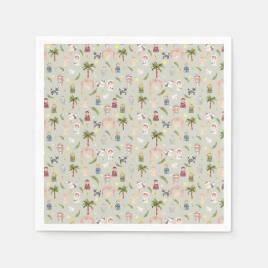 De kerstvakantie van de nativiteit Napkins Servet (Voorkant)