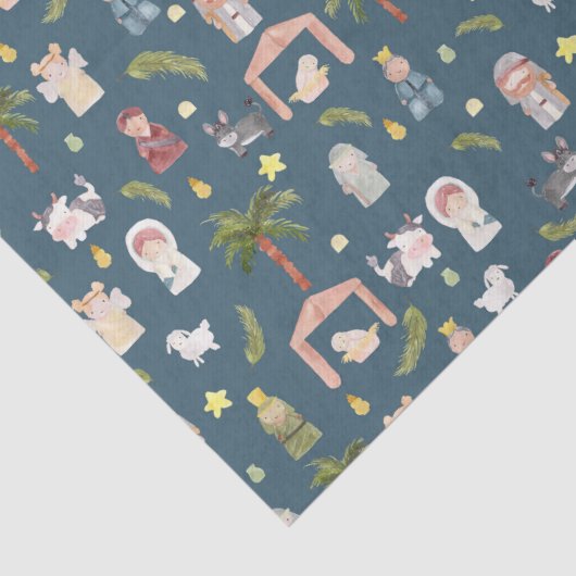 De kerstvakantiemarine van de Nativity Tissuepapier (Detail)