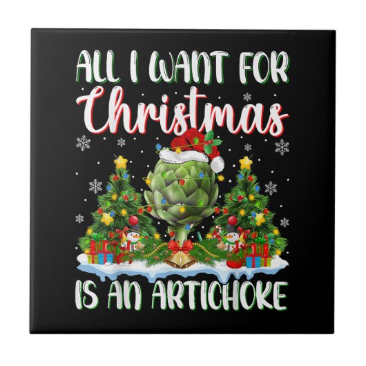 De kerstverlichting die ik alleen voor Kerstmis wi Tegeltje (Voorkant)