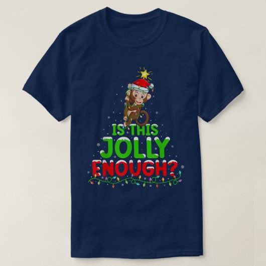 De kerstverlichting is dit grof genoeg Bonobo Chri T-shirt (Design voorkant)