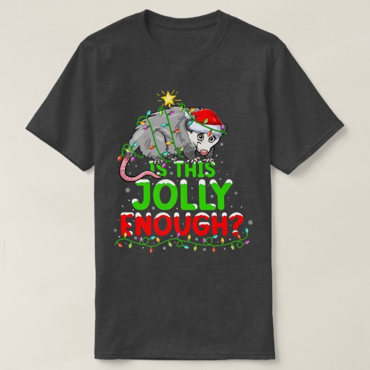 De kerstverlichting is dit grof genoeg Opossum ker T-shirt (Design voorkant)