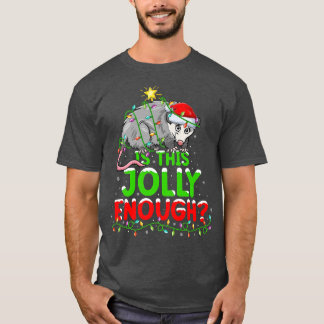 De kerstverlichting is dit grof genoeg Opossum ker T-shirt