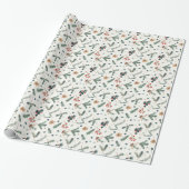 De kerstverrassing van de kerstman cadeaupapier (Uitgerold)