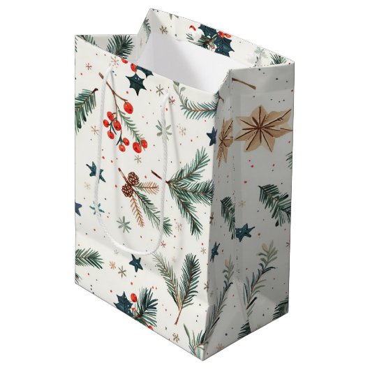 De  kerstverrassing van de kerstman medium cadeauzakje (Voorkant Gekanteld)