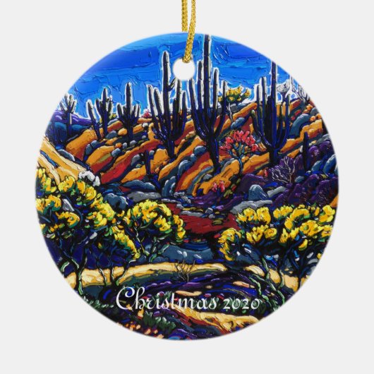De kerstversiering Arizona Eden Keramisch Ornament (Voorkant)