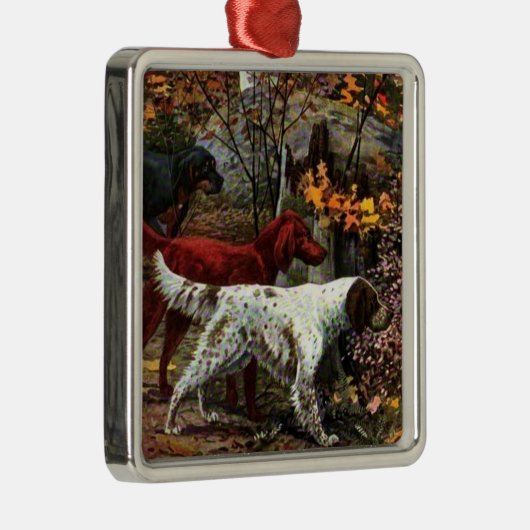 De kerstversiering met drie setters metalen ornament (Rechts)