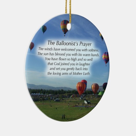 De kerstversiering van de ballonvaars keramisch ornament (Rechts)