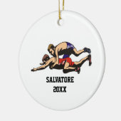 De kerstversiering van de mat keramisch ornament (Links)