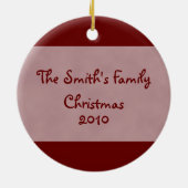 de kerstversiering van de rode sneeuwrenrenrenrenn keramisch ornament (Achterkant)