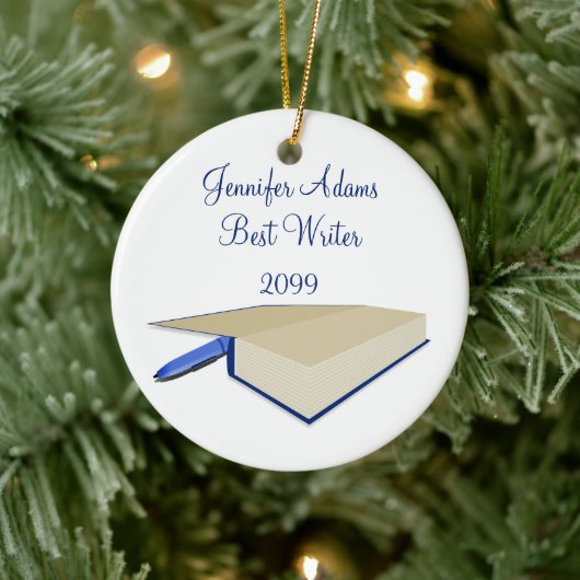 De kerstversiering van de schrijver keramisch ornament (Boom)