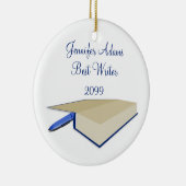 De kerstversiering van de schrijver keramisch ornament (Rechts)