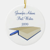 De kerstversiering van de schrijver keramisch ornament (Voorkant)