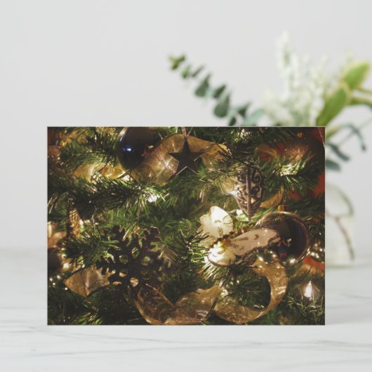 De kerstvlinder feestdagenkaart (Staand voorkant)