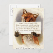 De kerstvos feestdagenkaart (Voorkant / Achterkant)