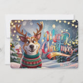 De kerstvreugde opblazen feestdagenkaart (Voorkant)