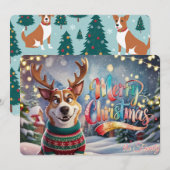 De kerstvreugde opblazen feestdagenkaart (Voorkant / Achterkant)