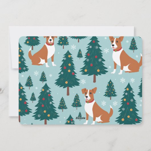 De kerstvreugde opblazen feestdagenkaart (Achterkant)