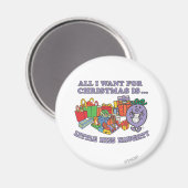 De kerstvreugde van Miss Naughty Magneet (Voorkant / Achterkant)