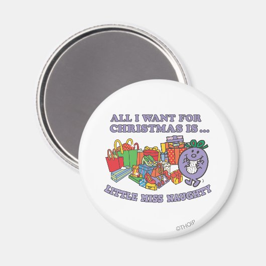 De kerstvreugde van Miss Naughty Magneet (Voorkant / Achterkant)