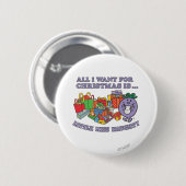 De kerstvreugde van Miss Naughty Ronde Button 5,7 Cm (Voorkant /achterkant)