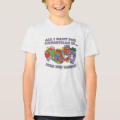 De kerstvreugde van Miss Naughty Tri-Blend Shirt (Voorkant)