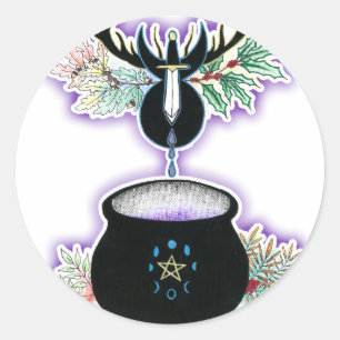 De ketel geboren ronde sticker