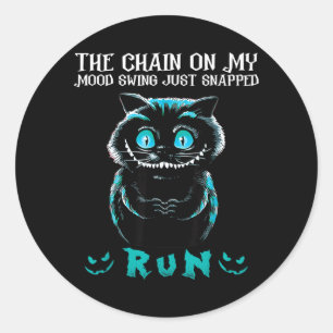 De ketting op mijn stemming schommelde knapte Hall Ronde Sticker