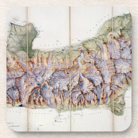 De ketting van Mont Blanc uit een daadwerkelijk on Bier Onderzetter (Voorkant)