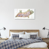 De ketting van Mont Blanc uit een daadwerkelijk on Canvas Afdruk (Insitu (Slaapkamer))
