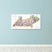 De ketting van Mont Blanc uit een daadwerkelijk on Canvas Afdruk (Insitu (Houten vloer))