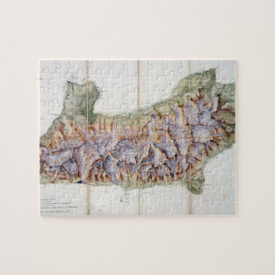 De ketting van Mont Blanc uit een daadwerkelijk on Legpuzzel