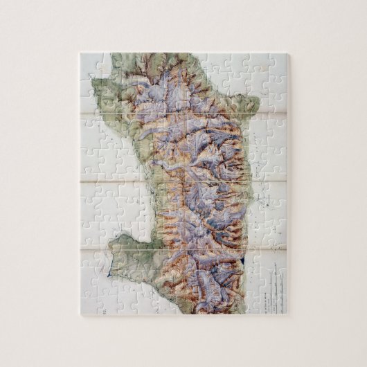 De ketting van Mont Blanc uit een daadwerkelijk on Legpuzzel (Verticaal)