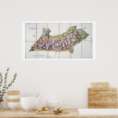 De ketting van Mont Blanc uit een daadwerkelijk on Poster (Keuken)