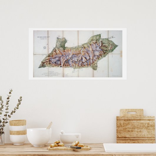 De ketting van Mont Blanc uit een daadwerkelijk on Poster (Keuken)